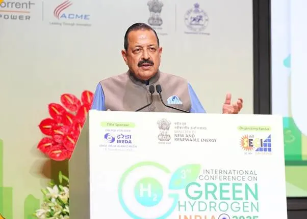 Union Minister Dr. Jitendra Singh speaking at the 3rd International Conference on Green Hydrogen in India 2023.