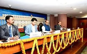 Lok Sabha Speaker Shri Om Birla addressing officer trainees of the 76th Batch of Indian Revenue Service (Customs & Indirect Taxes) during an appreciation course in parliamentary processes at Parliament House Complex, New Delhi.